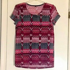 HANNAH L Short sleeve high low Knox blouse